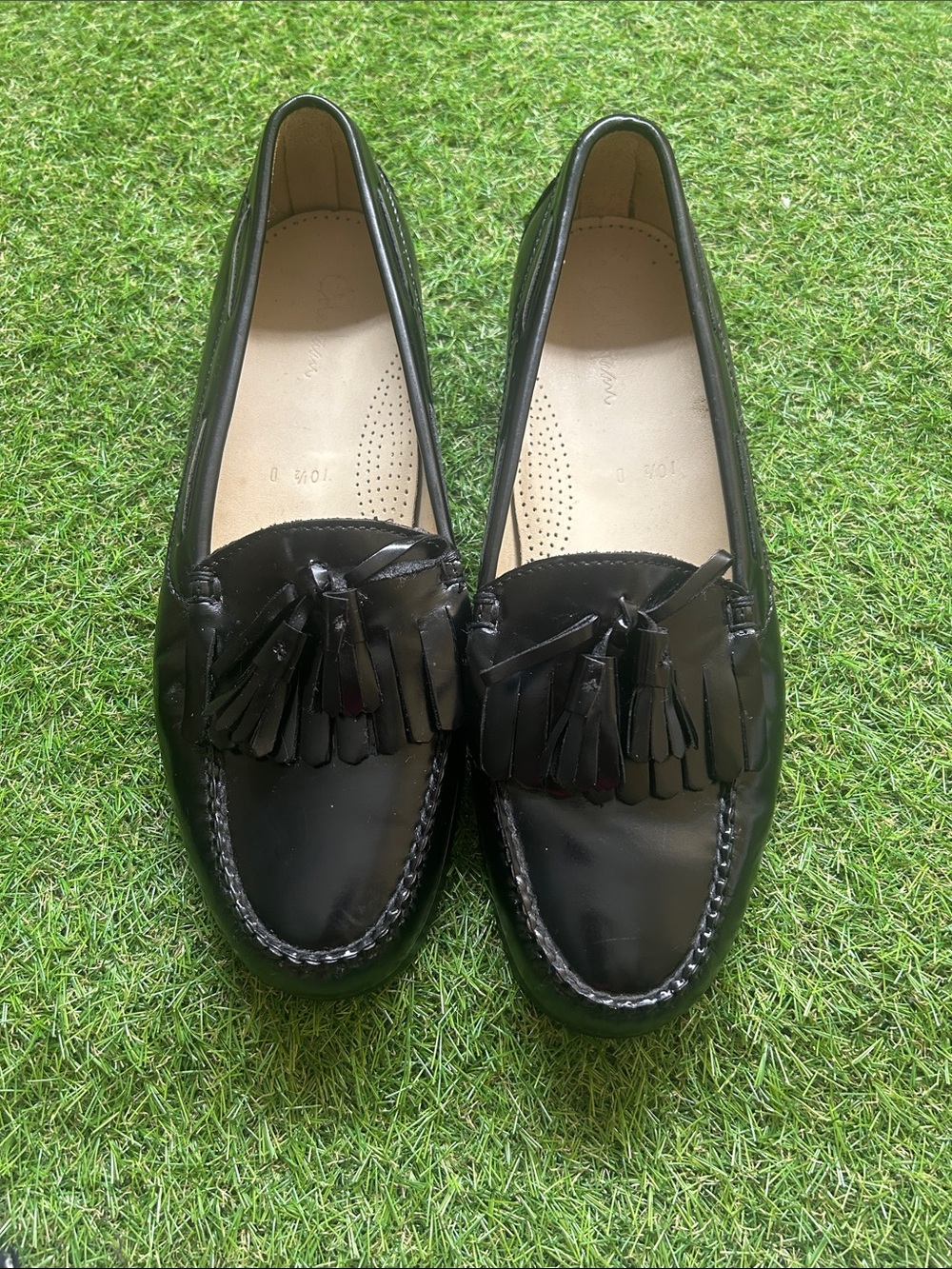 Cole Hann Black Tassel Patent Leather Loafers - Picture 2 of 6